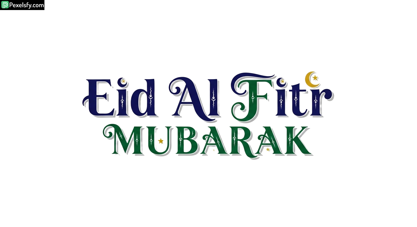 Eid Al Fitr Mubarak greeting isolated on transparent background (36)