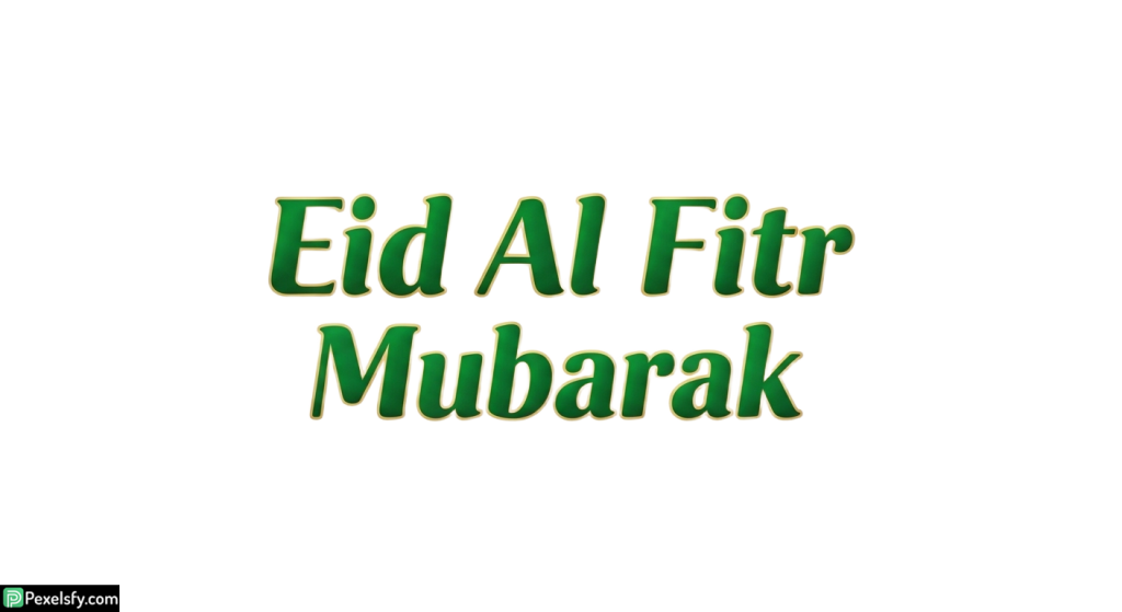 Eid Al Fitr Mubarak greeting isolated on transparent background (37)