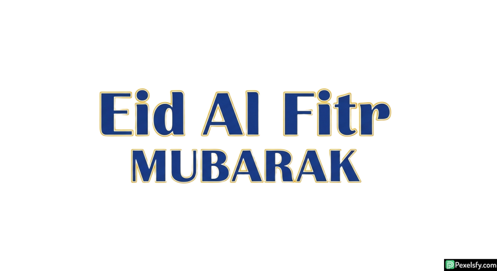 Eid Al Fitr Mubarak greeting isolated on transparent background (38)