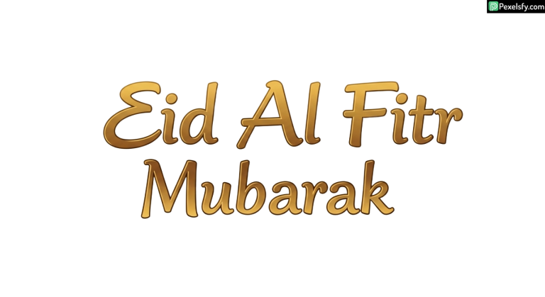 Eid Al Fitr Mubarak greeting isolated on transparent background (40)