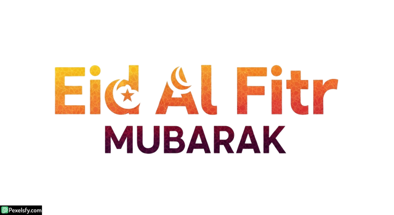 Eid Al Fitr Mubarak greeting isolated on transparent background (43)