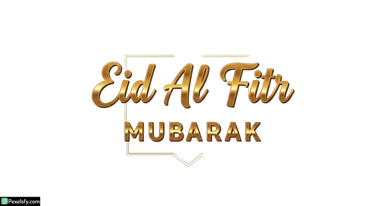 Eid Al Fitr Mubarak greeting isolated on transparent background (49)