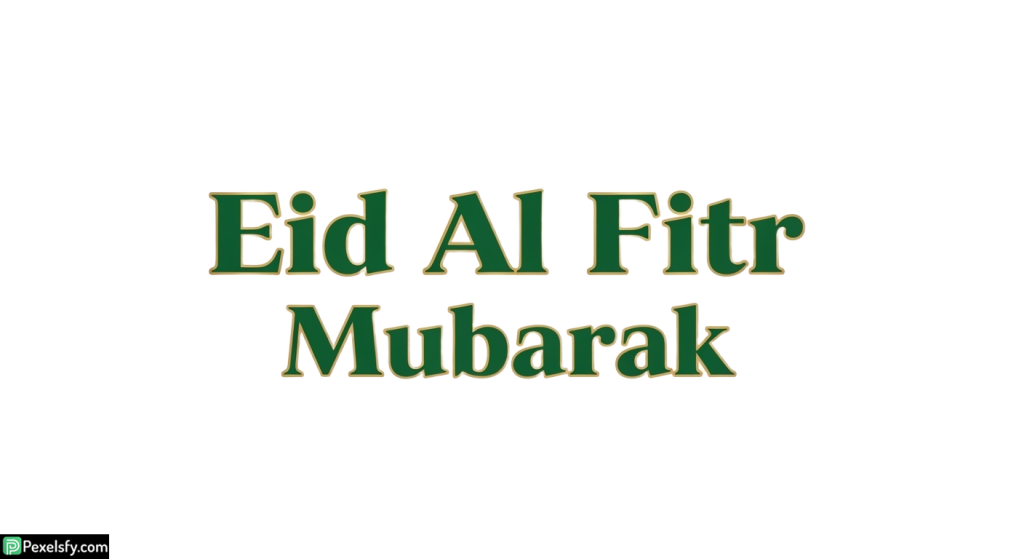 Eid Al Fitr Mubarak greeting isolated on transparent background (5)