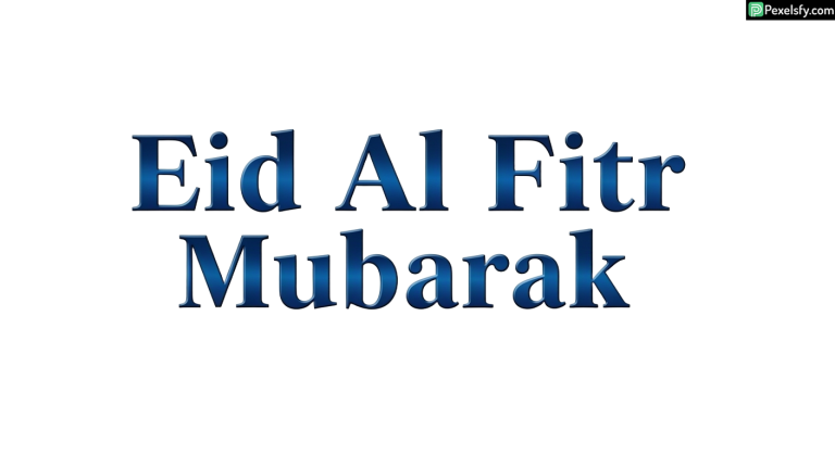 Eid Al Fitr Mubarak greeting isolated on transparent background