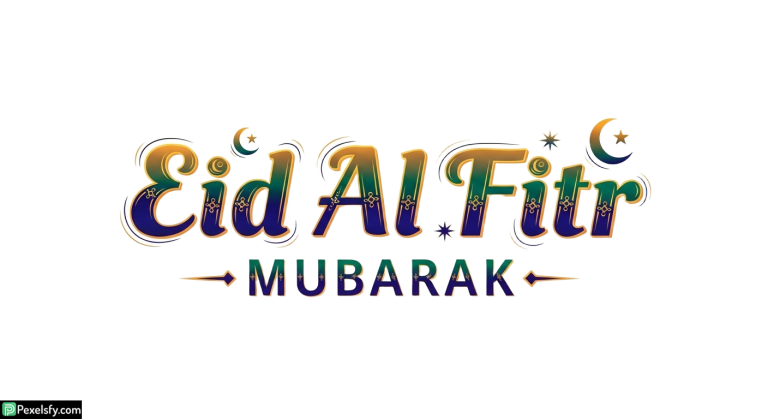 Eid Al Fitr Mubarak greeting isolated on transparent background (8)