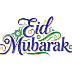 Eid Mubarak Calligraphy Design isolated on transparent background (13)