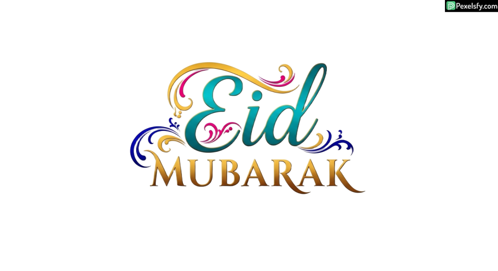 Eid Mubarak Calligraphy Design isolated on transparent background (18)