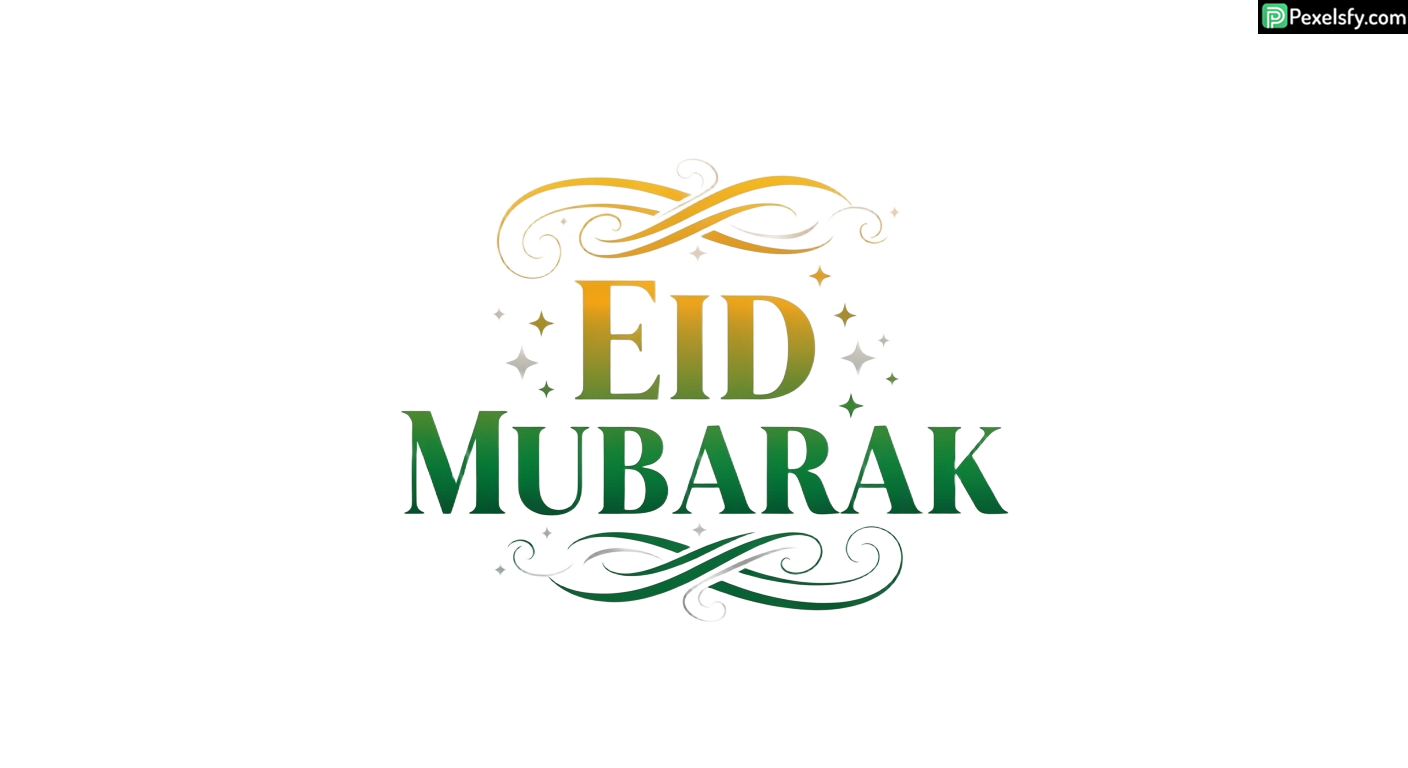 Eid Mubarak Calligraphy Design isolated on transparent background (38)