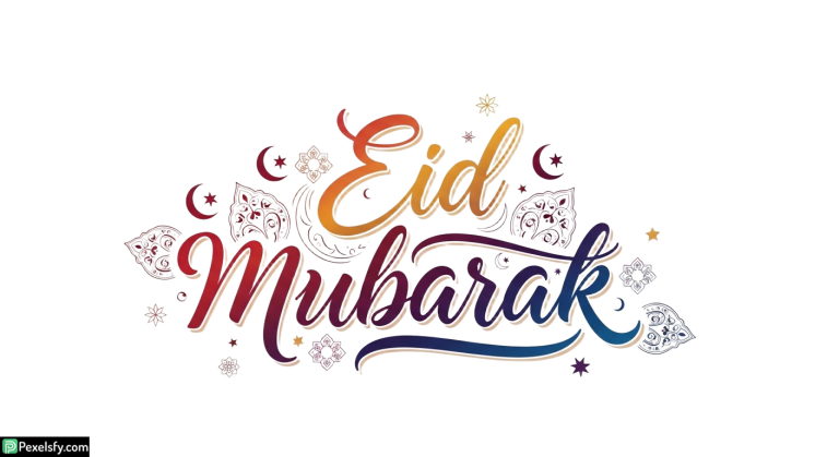 Eid Mubarak Calligraphy Design isolated on transparent background (6)