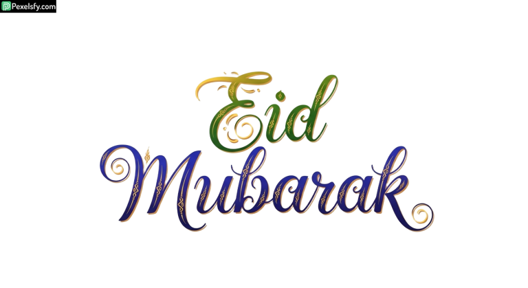 Eid Mubarak Calligraphy isolated on transparent background (13)