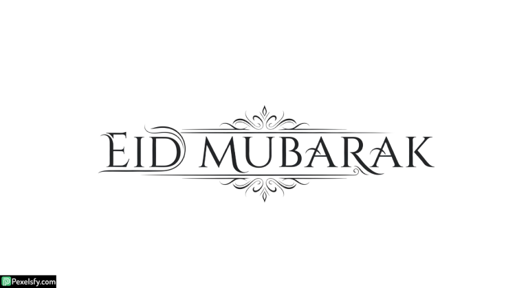 Eid Mubarak Calligraphy isolated on transparent background (21)