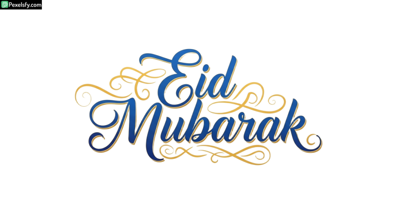 Eid Mubarak Calligraphy isolated on transparent background (38)