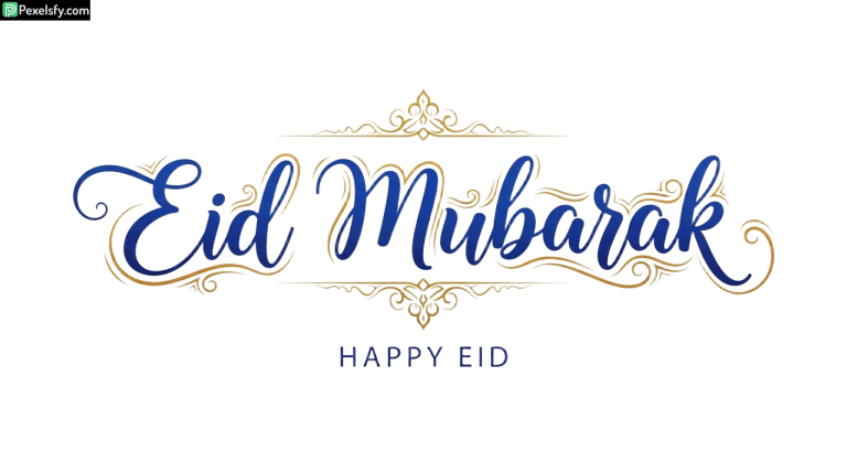 Eid Mubarak Calligraphy isolated on transparent background (40)
