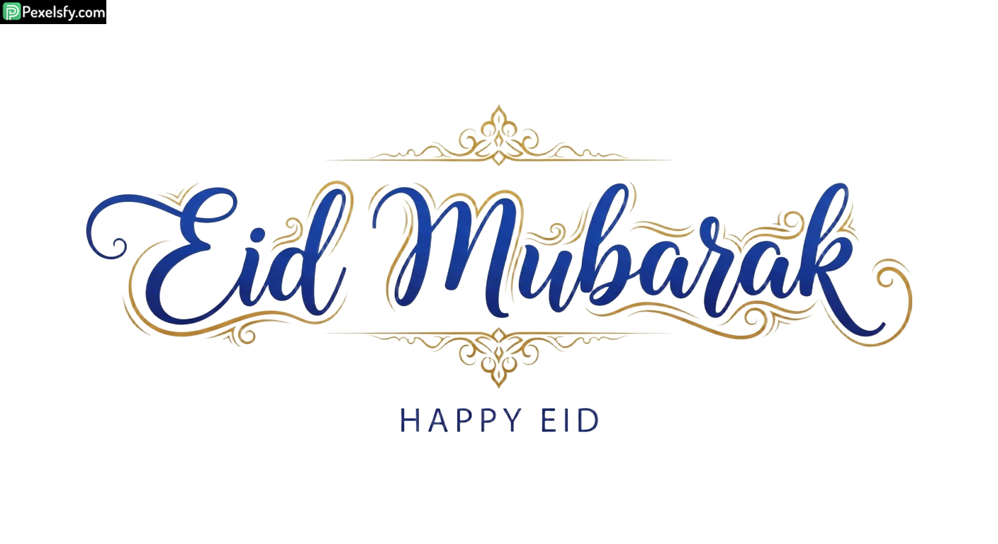 Eid Mubarak Calligraphy isolated on transparent background (40)