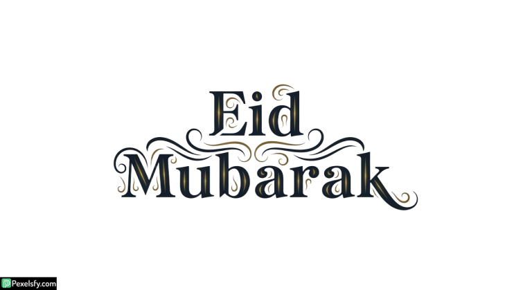 Eid Mubarak Calligraphy isolated on transparent background (47)