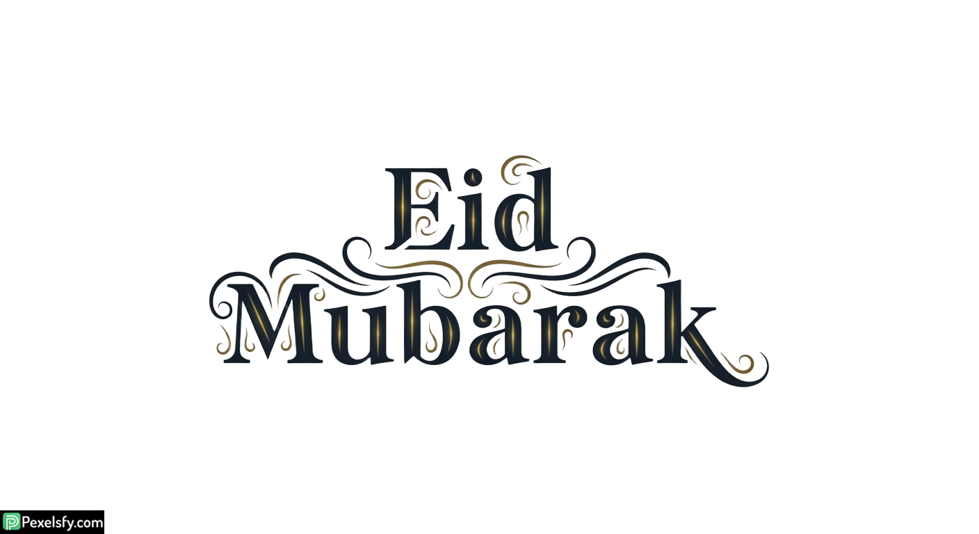 Eid Mubarak Calligraphy isolated on transparent background (47)