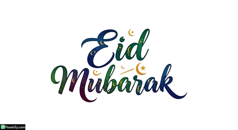 Eid Mubarak Calligraphy isolated on transparent background (50)