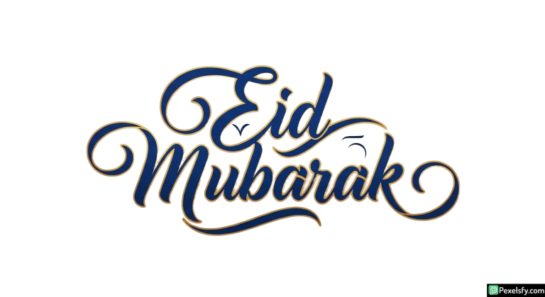 Eid Mubarak Calligraphy isolated on transparent background (51)