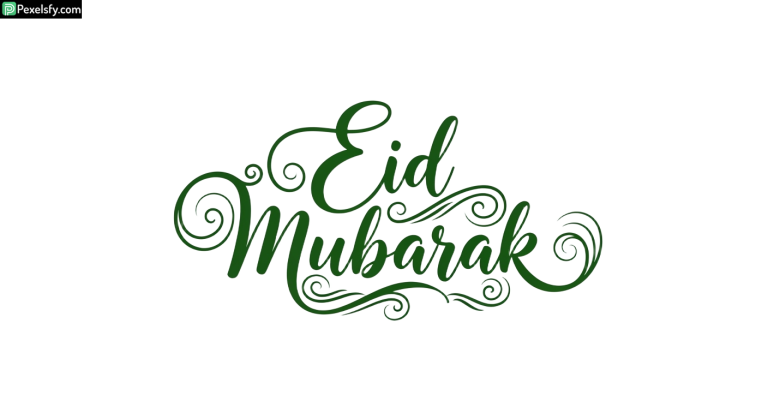 Eid Mubarak Calligraphy isolated on transparent background (56)