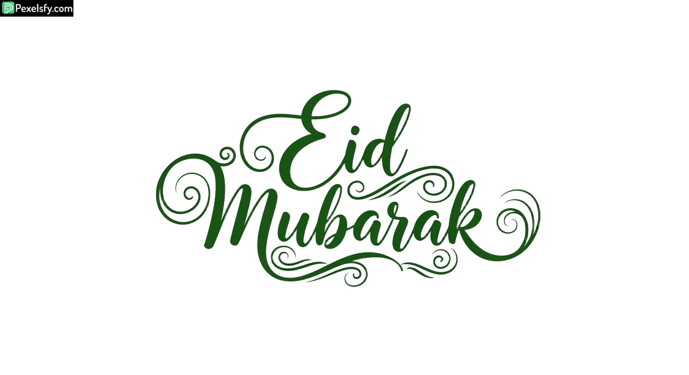 Eid Mubarak Calligraphy isolated on transparent background (56)