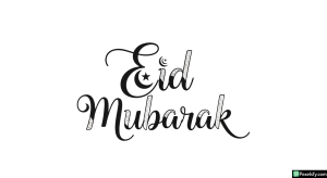 Eid Mubarak Calligraphy isolated on transparent background (63)