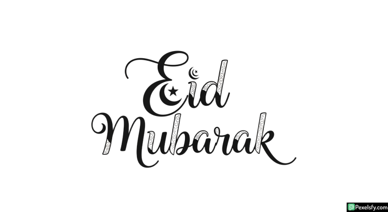 Eid Mubarak Calligraphy isolated on transparent background (63)