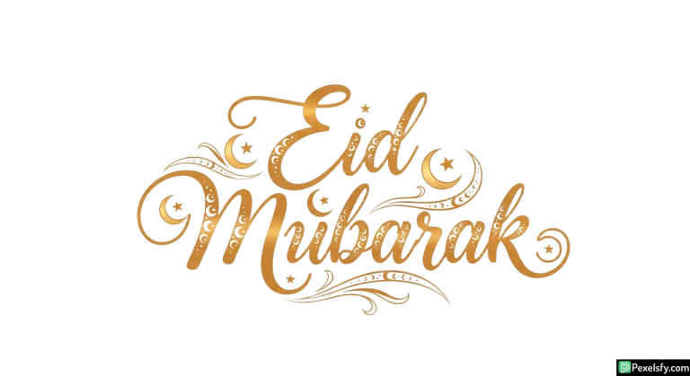 Eid Mubarak Calligraphy isolated on transparent background (64)
