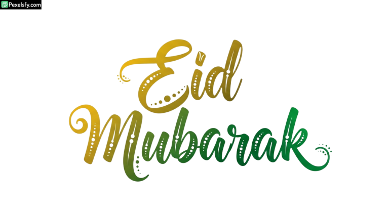 Eid Mubarak Calligraphy isolated on transparent background (69)