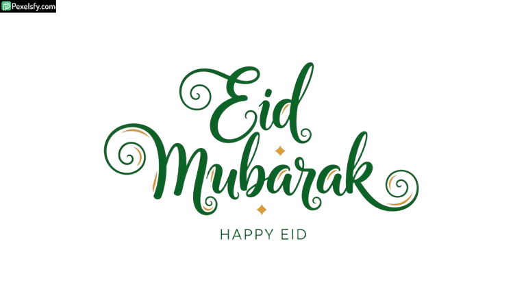 Eid Mubarak Calligraphy isolated on transparent background (77)