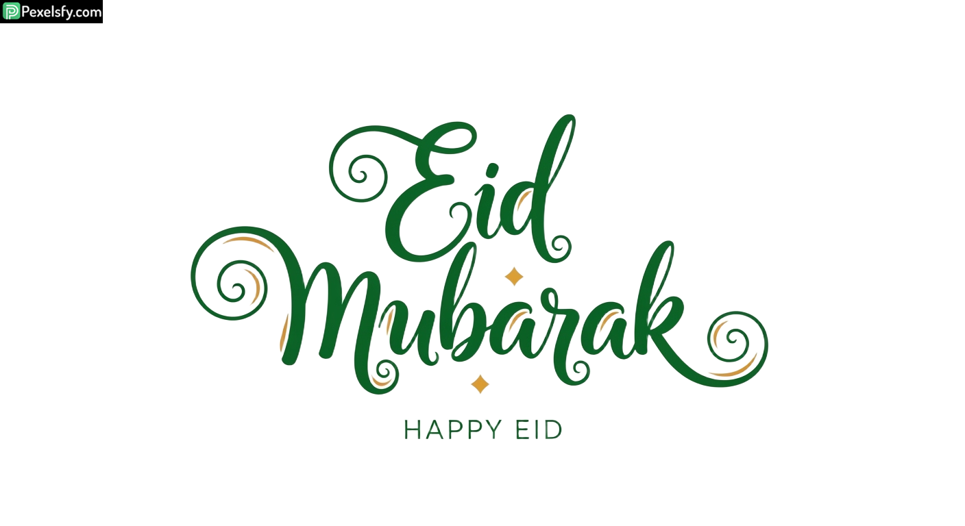 Eid Mubarak Calligraphy isolated on transparent background (77)