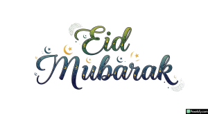 Eid Mubarak Calligraphy isolated on transparent background (9)
