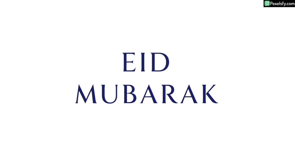 Eid Mubarak Typography isolated on transparent background (1)