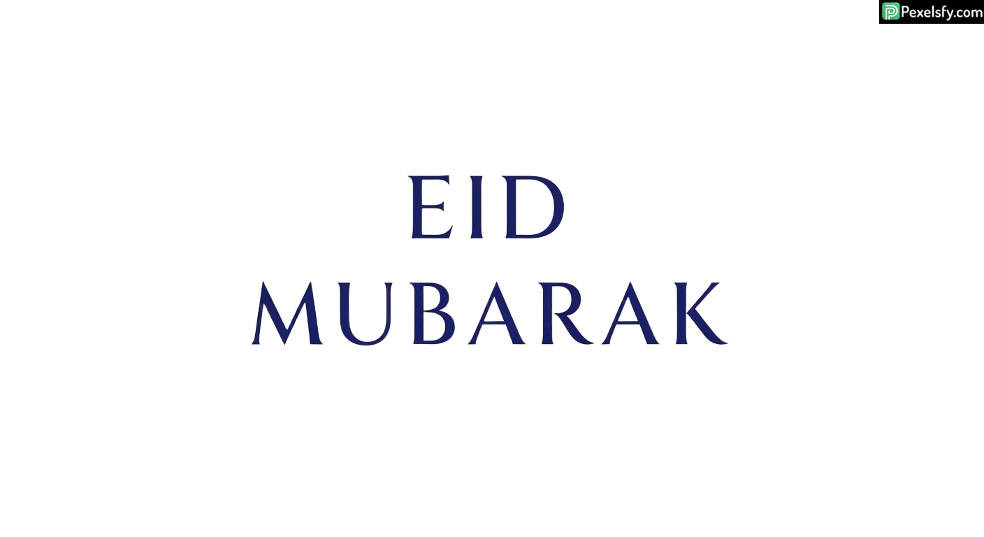 Eid Mubarak Typography isolated on transparent background (1)