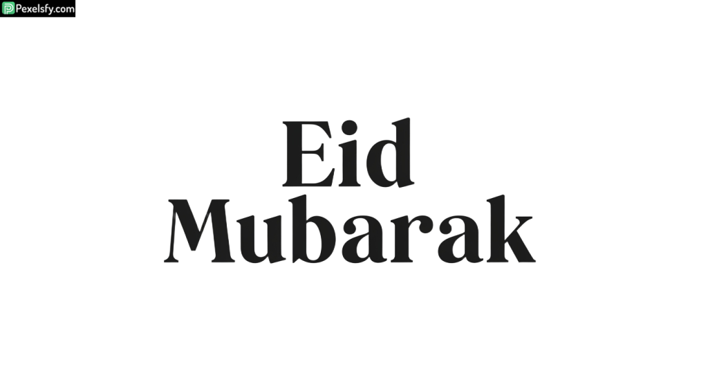 Eid Mubarak Typography isolated on transparent background (2)