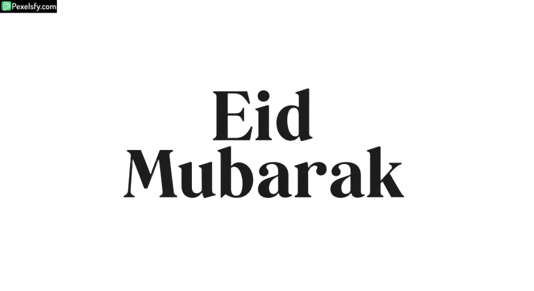 Eid Mubarak Typography isolated on transparent background (2)