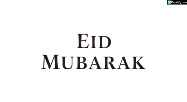 Eid Mubarak Typography isolated on transparent background