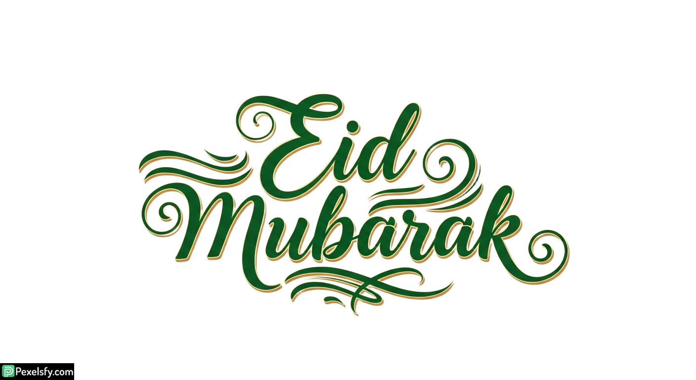 Eid Mubarak calligraphy design isolated on transparent background (11)