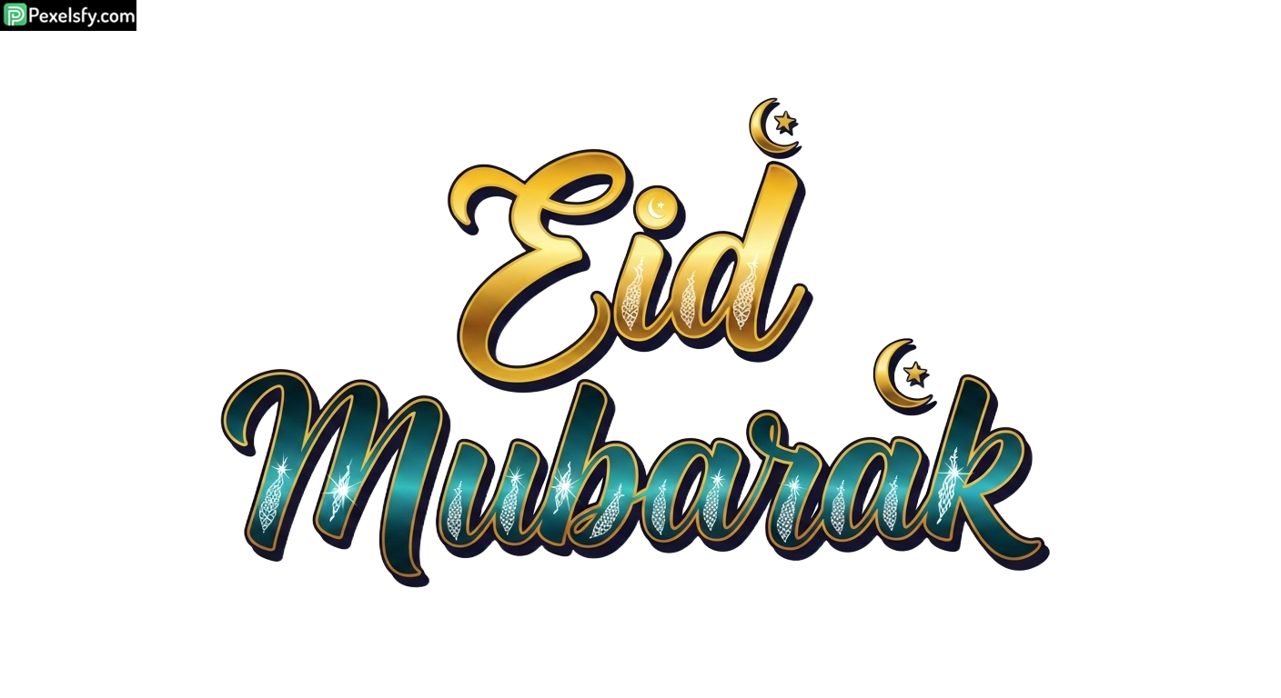 Eid Mubarak calligraphy design isolated on transparent background (14)