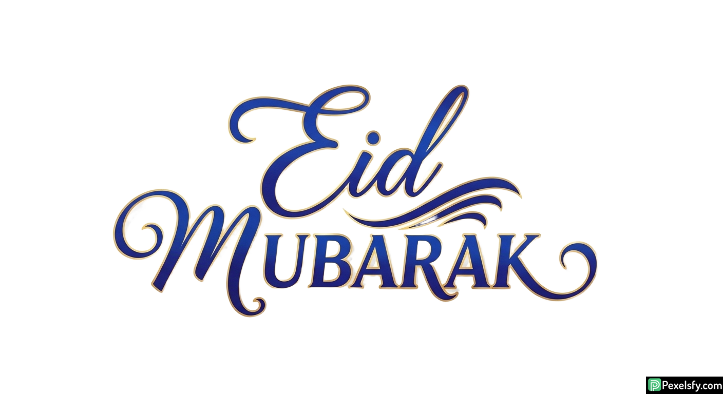 Eid Mubarak calligraphy design isolated on transparent background (15)