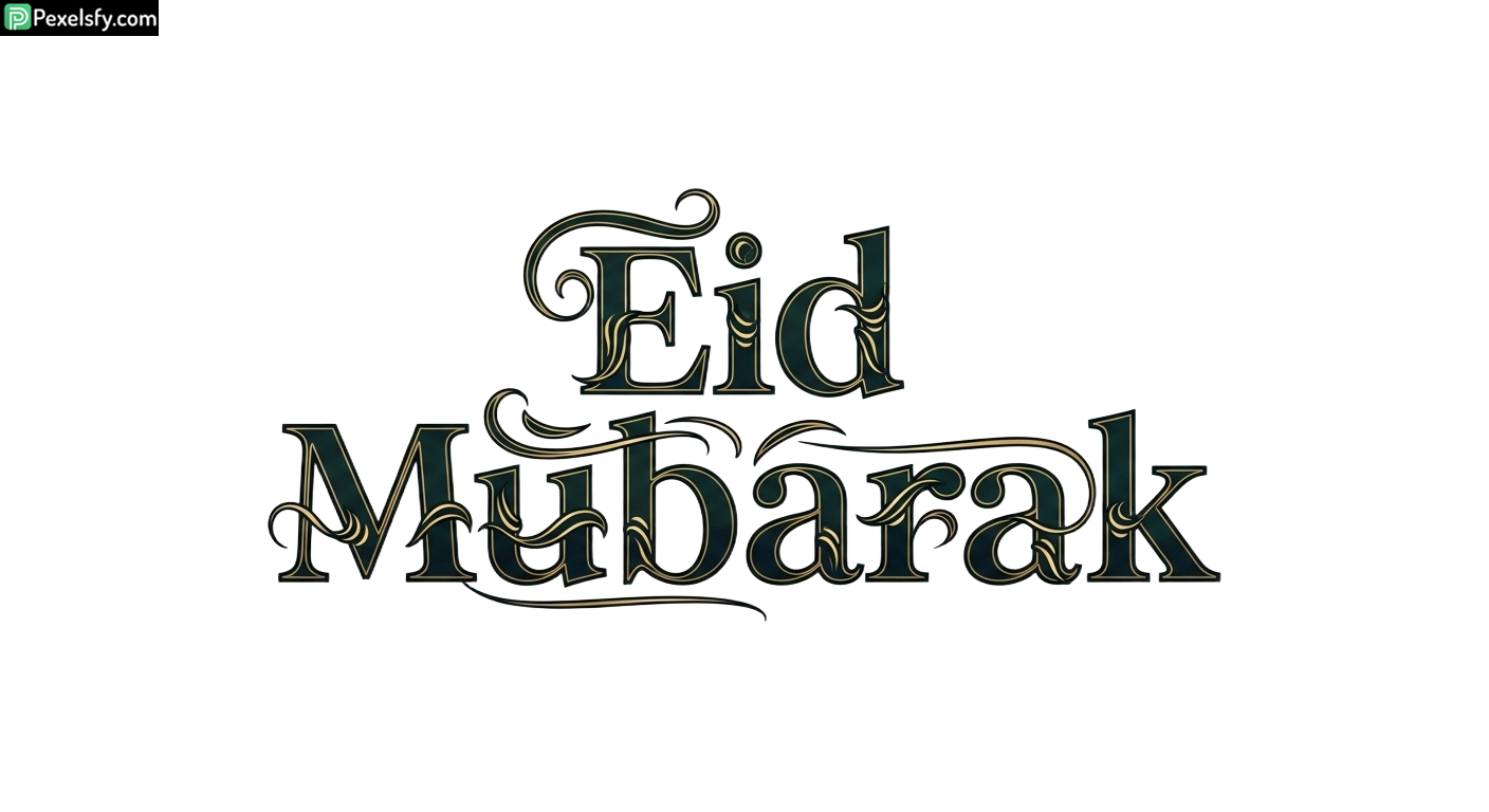 Eid Mubarak calligraphy design isolated on transparent background (19)