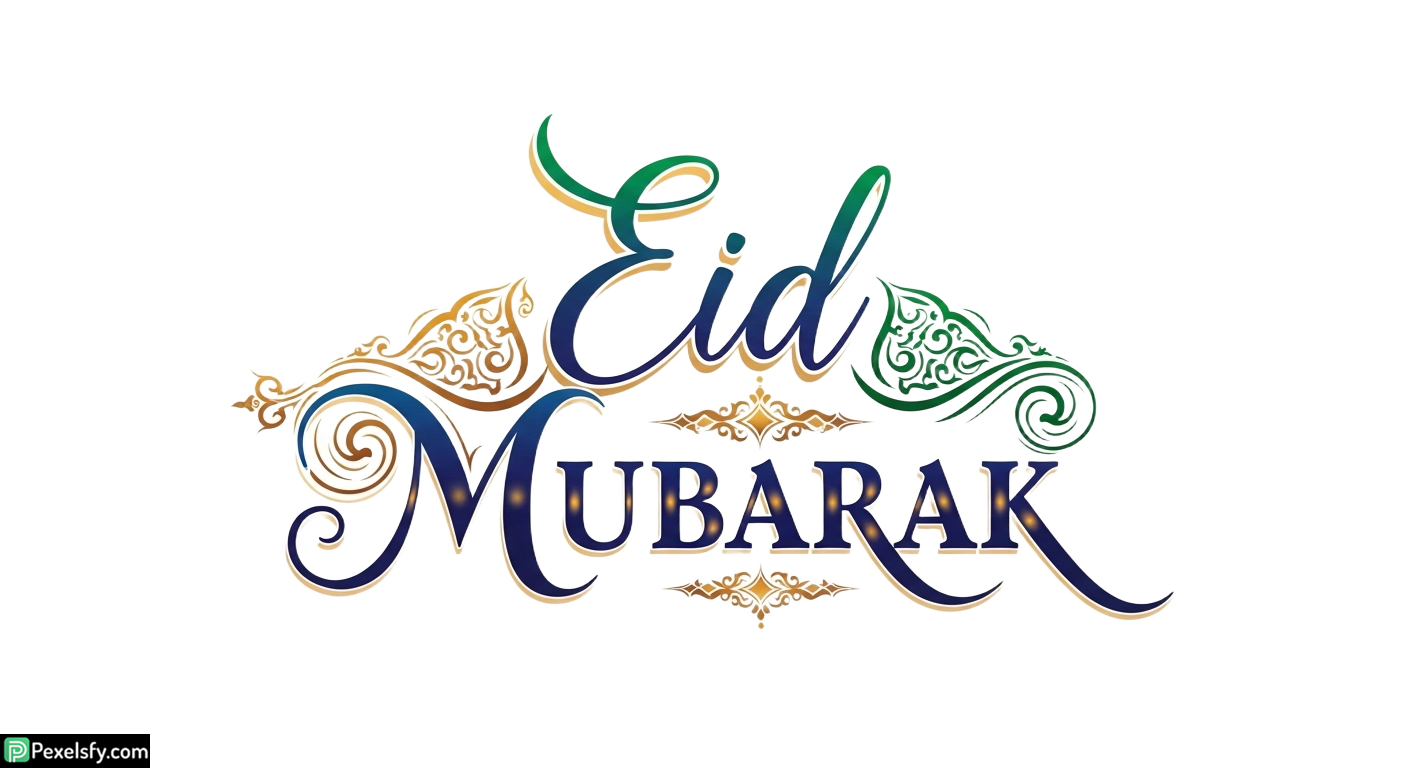 Eid Mubarak calligraphy design isolated on transparent background (20)