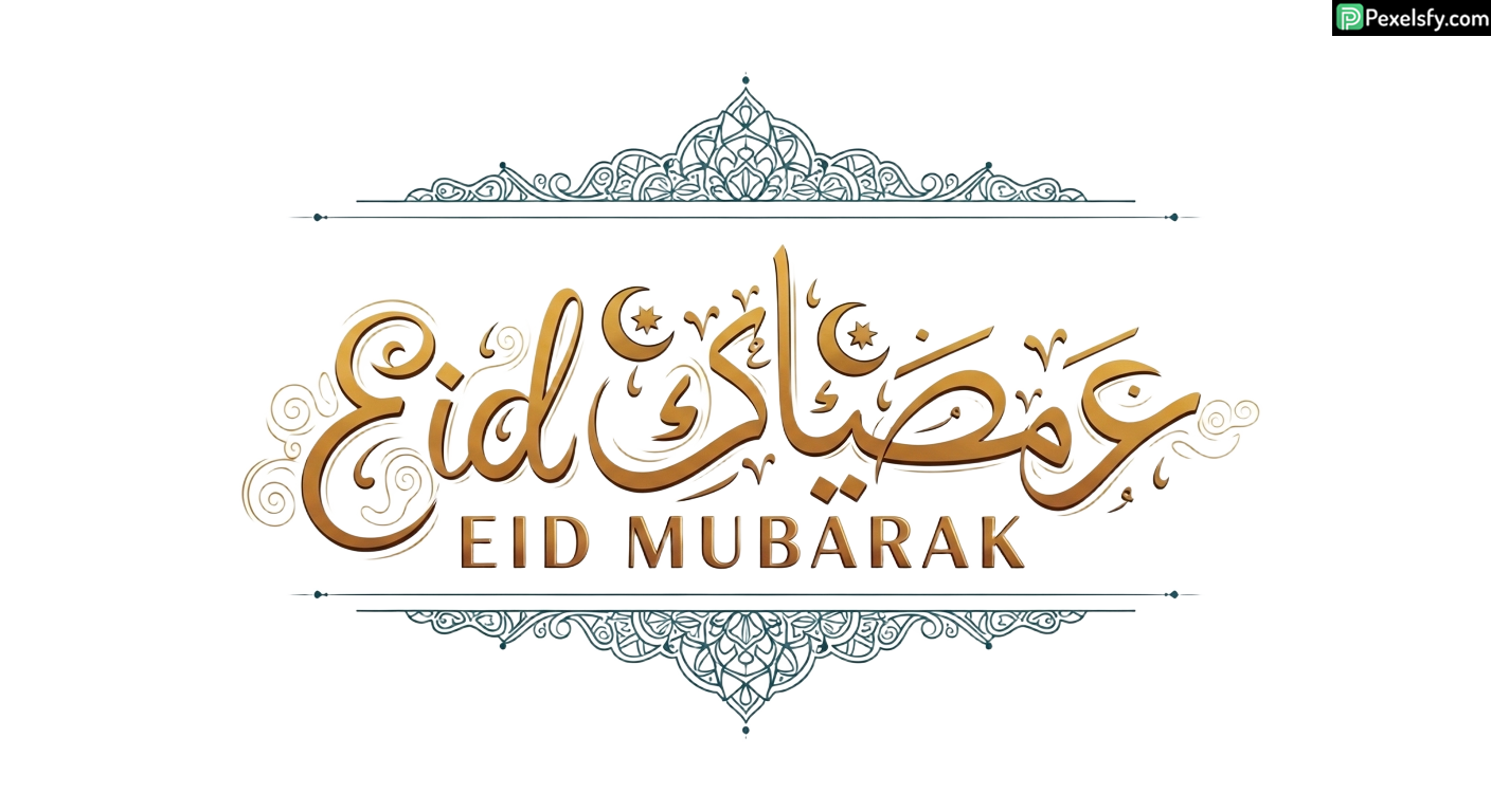 Eid Mubarak calligraphy design isolated on transparent background (24)