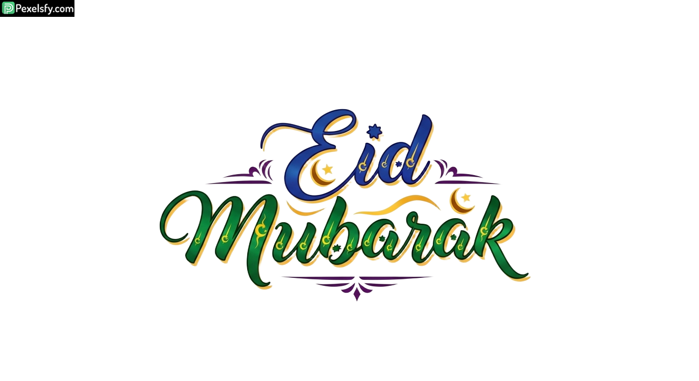 Eid Mubarak calligraphy design isolated on transparent background (28)