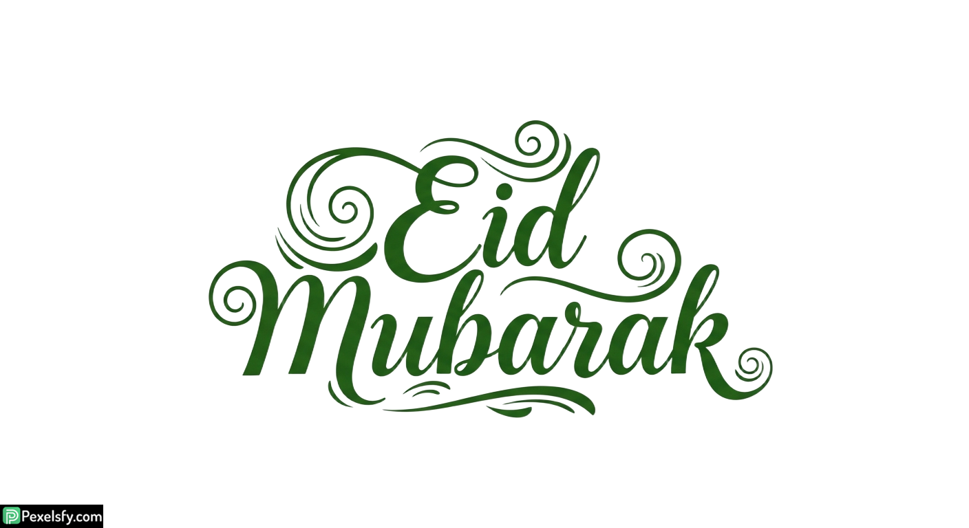 Eid Mubarak calligraphy design isolated on transparent background (35)
