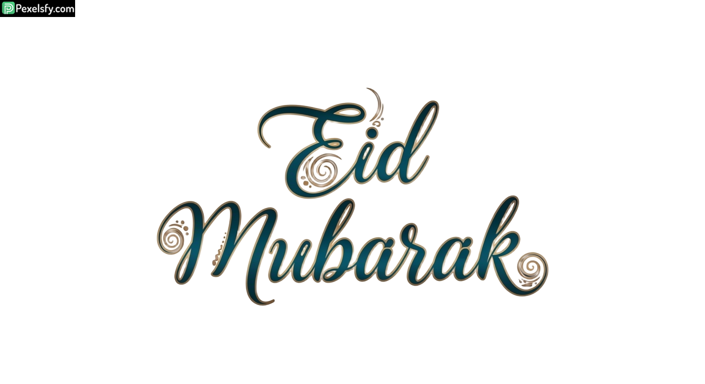 Eid Mubarak calligraphy design isolated on transparent background (36)