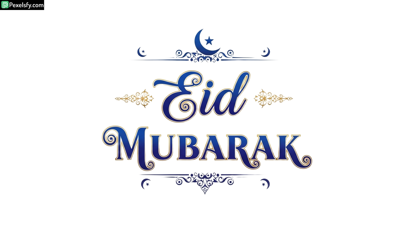 Eid Mubarak calligraphy design isolated on transparent background (37)