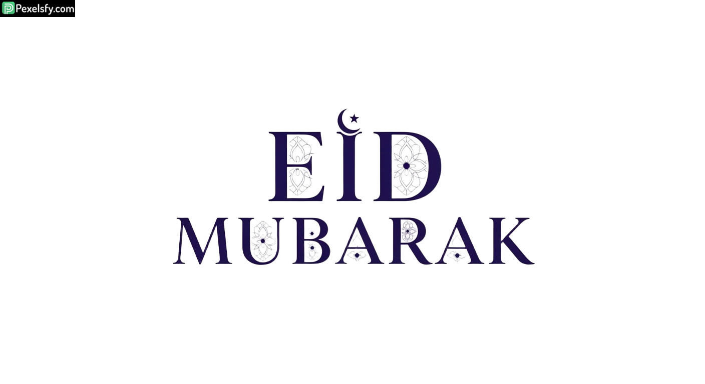 Eid Mubarak calligraphy design isolated on transparent background (4)