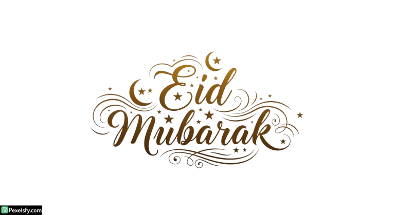 Eid Mubarak calligraphy design isolated on transparent background (5)