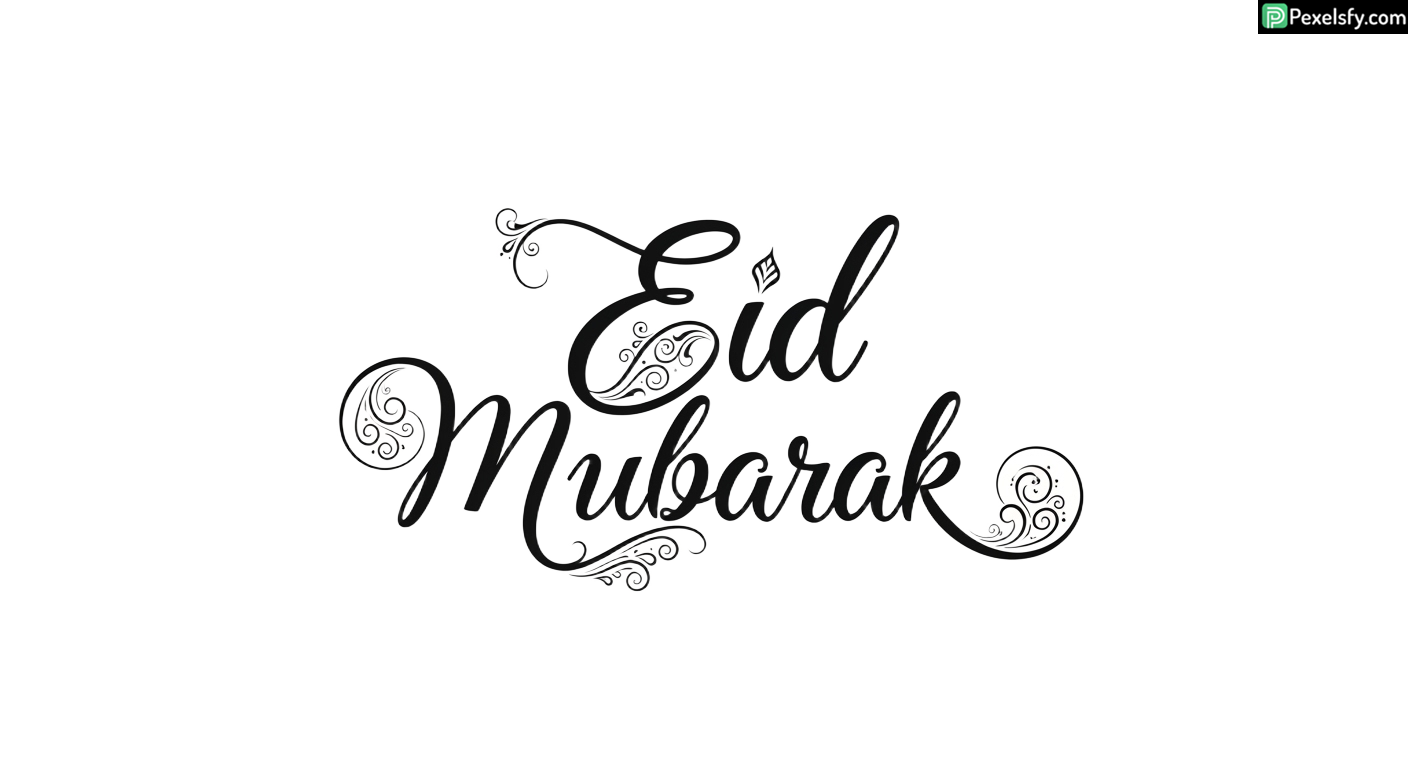 Eid Mubarak calligraphy design isolated on transparent background (8)