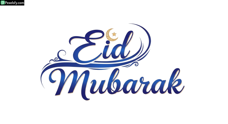 Eid Mubarak calligraphy design isolated on transparent background (9)